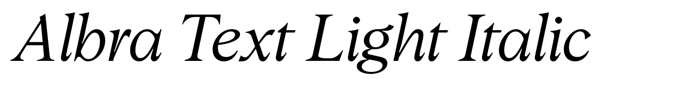Albra Text Light Italic